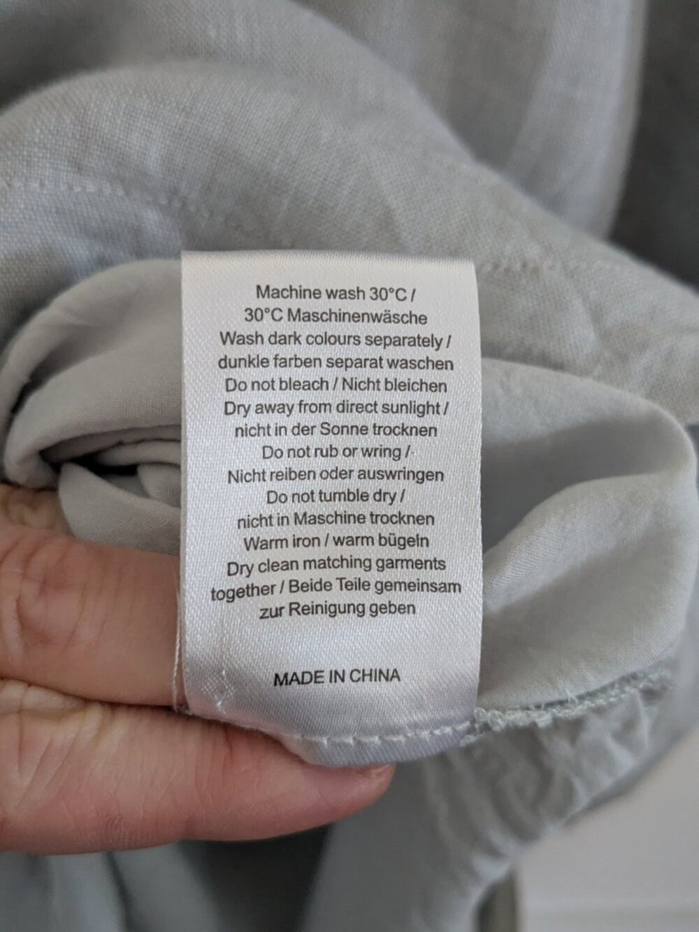 Organic Gray Linen POETRY Boxy Top Short Sleeve | Size 10 | Fully Lined - Picture 9 of 13